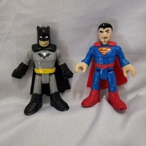 Imaginext DC Batman And Superman 3 Inch Posable Action Figures Replacement Cake